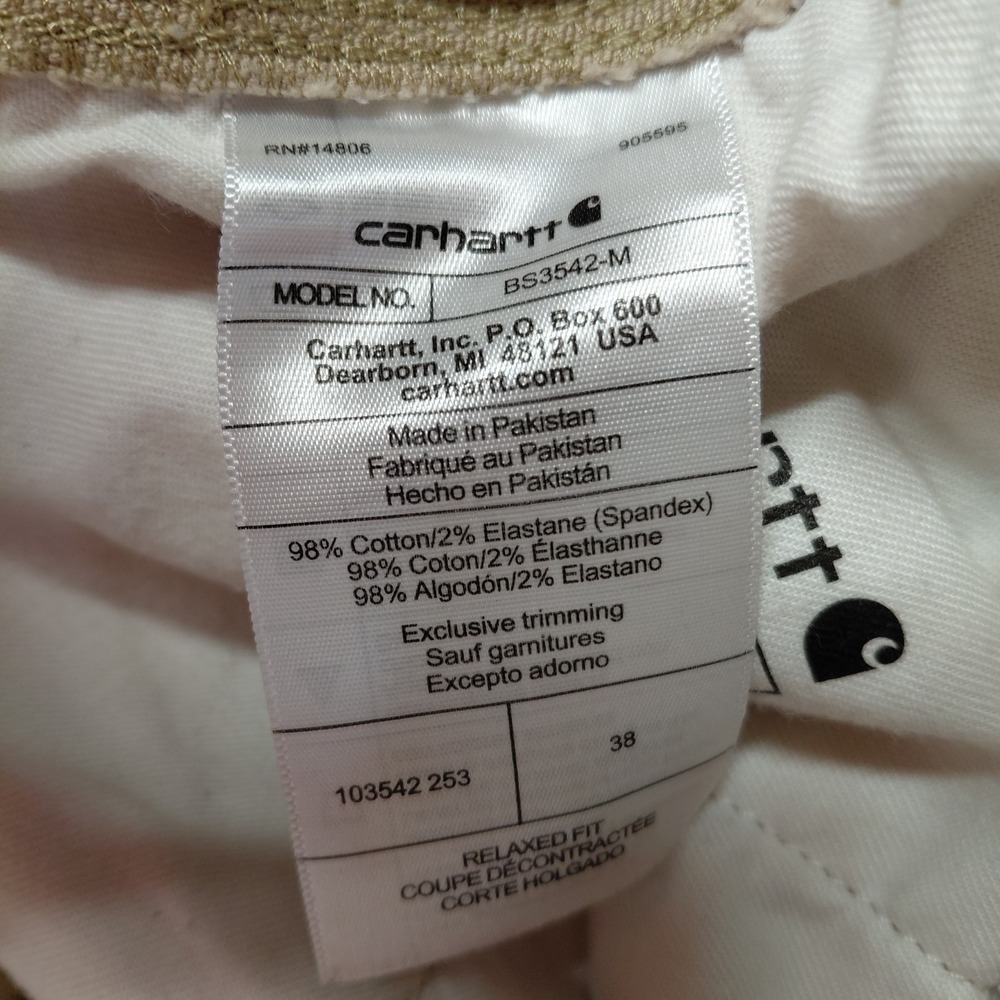 Carhartt Relaxed Rugged Flex Shorts Mens 38 Khaki Tan Work Utility 10.5" Inseam - Picture 11 of 12